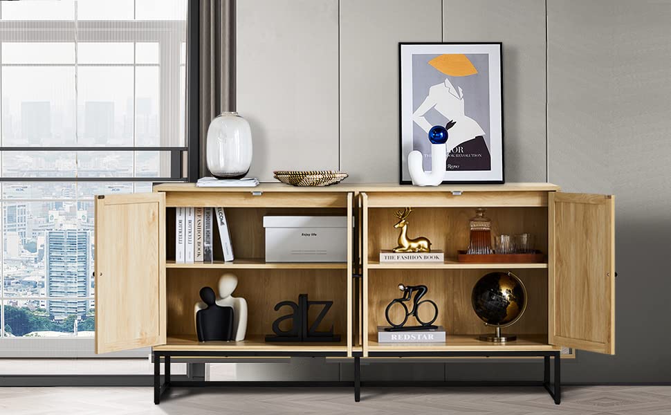 Modern Rattan Door Sideboard Cabinet for Any Room