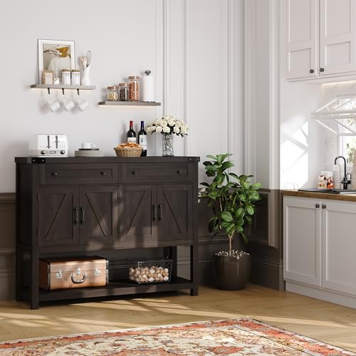 Modern Farmhouse Buffet Sideboard Cabinet with Storage