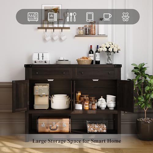 Modern Farmhouse Buffet Sideboard Cabinet with Storage