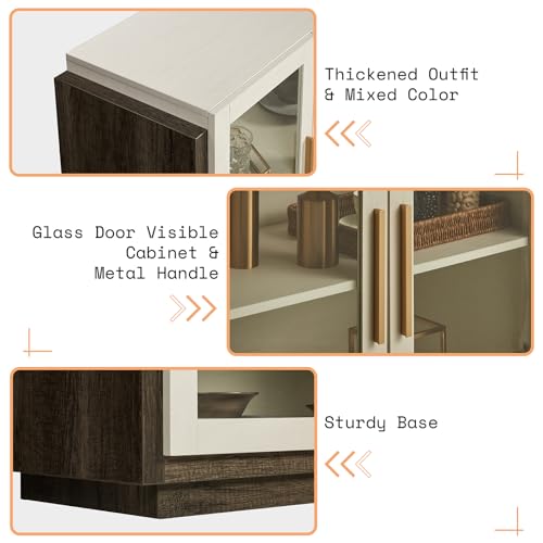 Modern LED Accent Sideboard Buffet Cabinet