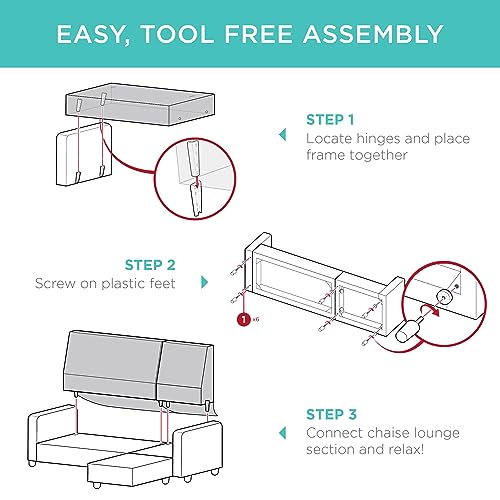 Compact Black Upholstered Sectional Sofa with Chaise