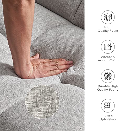 Mid Century Modern Light Gray Sofa Bed