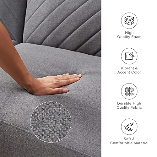 Mid Century Modern Dark Gray Futon Sofa Bed