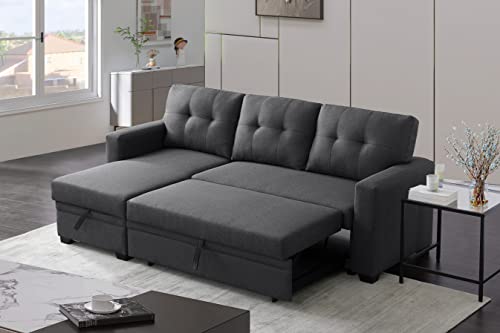 Reversible Sectional Sofa Bed with Storage Chaise