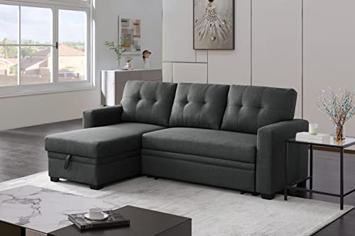 Reversible Sectional Sofa Bed with Storage Chaise