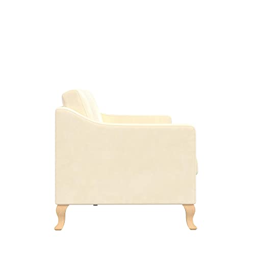 Mr. Kate Tess Sofa with Soft Pocket Coil Cushions, Small Space Living Room Furniture, White Linen