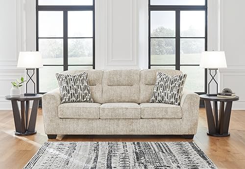 Signature Design by Ashley Lonoke Contemporary Sofa for Living Room, Beige
