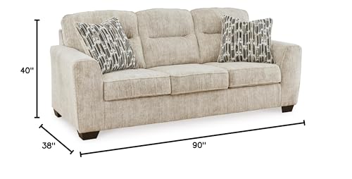Signature Design by Ashley Lonoke Contemporary Sofa for Living Room, Beige