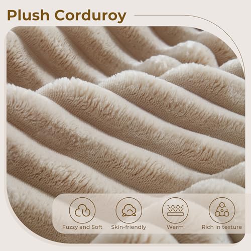 104" L-Shape Modular Sectional Sofa Couch - Comfy Upholstered Cloud Couch for Living Room - Modern Minimalist Couch,Deep Seat,No Assembly Required (Beige,Plush Corduroy, Right Facing Chaise)