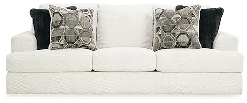 Signature Design by Ashley Karinne Coastal Sofa with Non-skid Legs, White