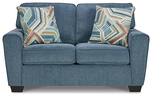 Signature Design by Ashley Cashton Casual Loveseat for Living Room, Blue