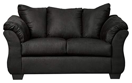 Signature Design by Ashley Darcy Casual Plush Loveseat, Black