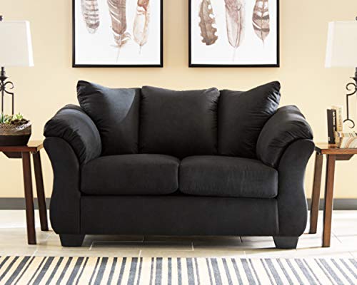 Signature Design by Ashley Darcy Casual Plush Loveseat, Black