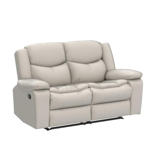 Familymill Breathable Leather Manual Reclining Loveseat for Living Room