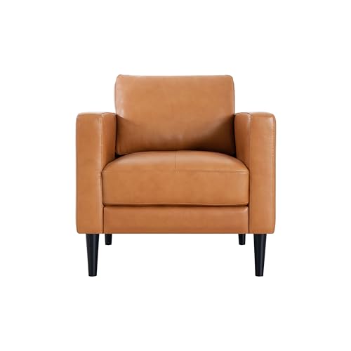 Naomi Home Genuine Leather Upholstered Sofa Set - Revel in Exquisite Leather Opulence - Unparalleled Luxury Mid-Century Leather Chair/Loveseat Tan