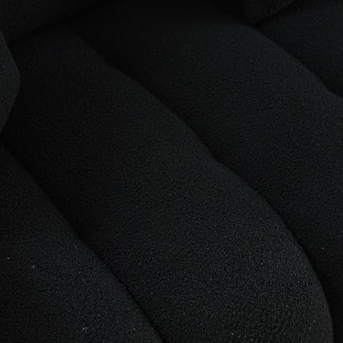 Deep Seat Teddy Fleece Loveseat Sofa with Wood Frame, 3 Seater Oversized Cloud Couch,Minimalist Style Boucle Upholstered Modular Sectional Sofa&Couches for Living Room Office