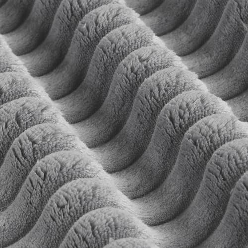 Yoglad Corduroy Fabric Modular Sectional Sofa,Cloud Loveseat,Comfy Deep Plush Couch with Ottomans and Toss Pillows,for Small Spaces, Living Room,Bedroom, Office(Grey)