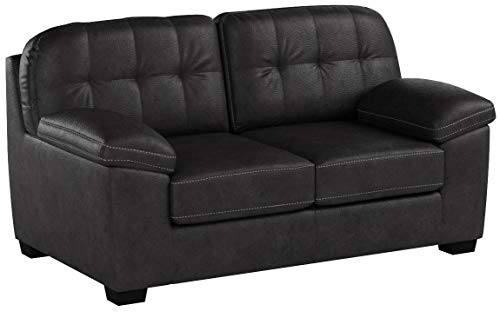 Signature Design by Ashley Accrington Plush Loveseat with Tufted Back, Gray