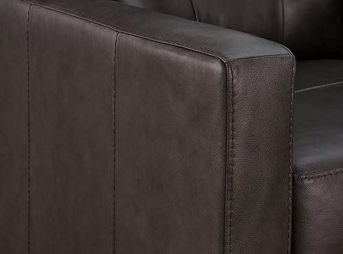 Signature Design by Ashley Belziani Modern Tufted Leather Match Loveseat, Black