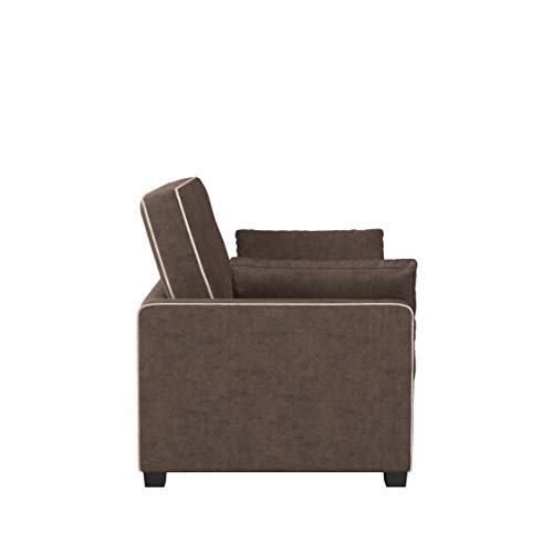 Serta Ainsley Loveseat with Pull Out Sleeper Microfiber Java Queen