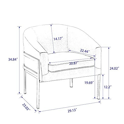 annjoe Accent Chair Living Room Chair Arm Chair Upholstered Chair Leisure Chair with Metal Frame Legs for Home Kitchen Bedroom