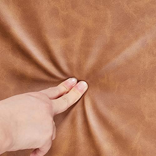 Yaheetech Accent Chair, Faux Leather Armchair Comfy Club Chairs Modern Accent Chair with Soft Seat for Living Room Bedroom Reading Room Waiting Room, Brown