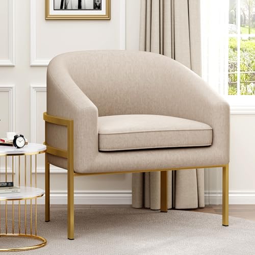 annjoe Accent Chair Living Room Chair Arm Chair Upholstered Chair Leisure Chair with Metal Frame Legs for Home Kitchen Bedroom