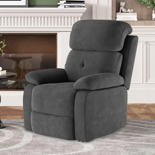 AYEASY Manual Recliner Chairs for Adults for Living Room Small Spaces, Dark Gray