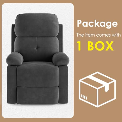 AYEASY Manual Recliner Chairs for Adults for Living Room Small Spaces, Dark Gray