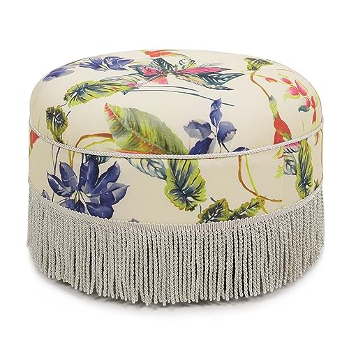 Jennifer Taylor Home Yolanda Ottoman, Off-White/Floral