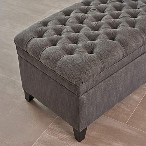 Christopher Knight Home Juliana Fabric Storage Ottoman, Gray
