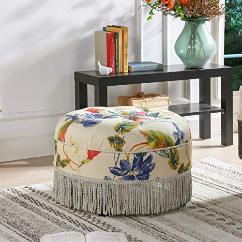 Jennifer Taylor Home Yolanda Ottoman, Off-White/Floral