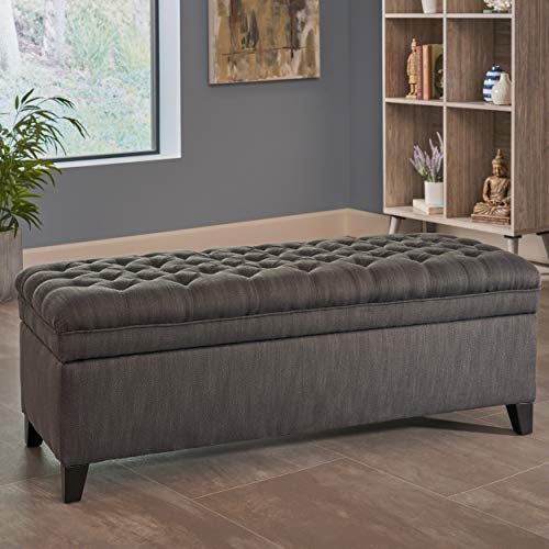 Christopher Knight Home Juliana Fabric Storage Ottoman, Gray