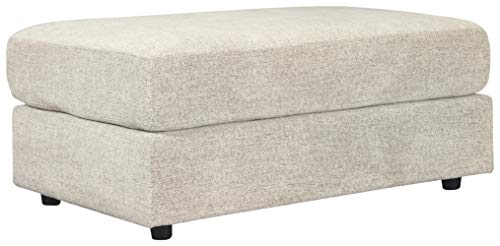 Signature Design by Ashley Soletren Contemporary Chenille Oversized Ottoman, Off-White