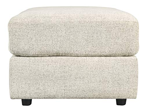 Signature Design by Ashley Soletren Contemporary Chenille Oversized Ottoman, Off-White