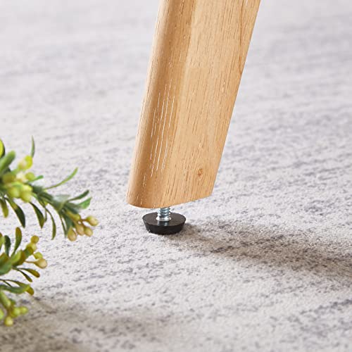 DS-HOMEPORT Nesting Round Oak Wood Coffee Table Set of 2 for Living Room - Wooden Circle Coffee Table ＆ End Table Side Tables for Apartment (Light Brown,31x31x14 in)