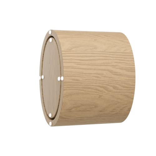 HanStrong Small Coffee Table Nesting End Table Set of 2, Round Coffee Table Wood Side Table Circle Accent Tables for Small Spaces Living Room Bedroom Balcony Office, Oak