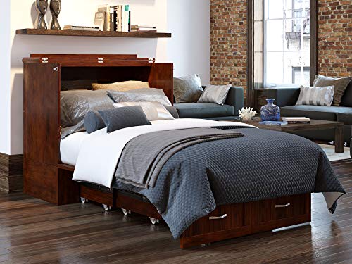 AFI Southampton Murphy Bed Chest with Charging Station, Twin XL, Walnut