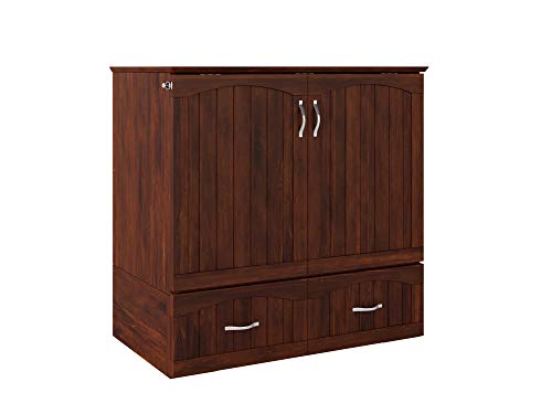 AFI Southampton Murphy Bed Chest with Charging Station, Twin XL, Walnut
