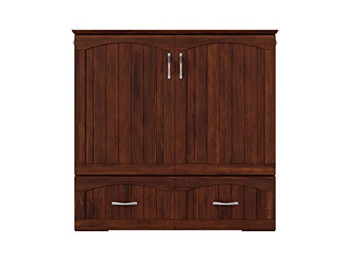 AFI Southampton Murphy Bed Chest with Charging Station, Twin XL, Walnut