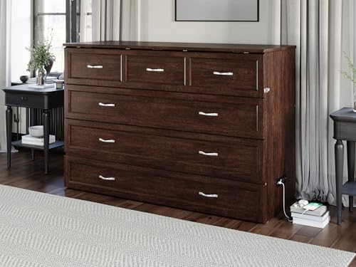 AFI, Northfield Murphy Bed Chest, Queen, Burnt Amber