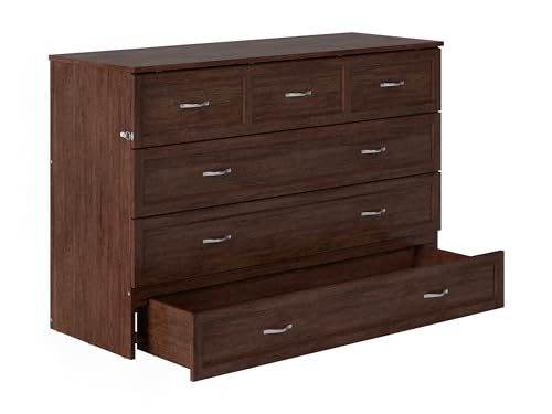 AFI, Northfield Murphy Bed Chest, Queen, Burnt Amber