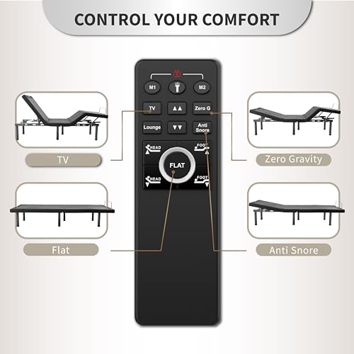 Dyonery Split King Adjustable Bed Frame with Mattress, 14 Inch Hybrid Copper-Gel AeroFusion Memory Foam, Head & Foot Incline, 750lbs Lift Capacity, Powerful Quiet Motor, 5 Minutes Tools-Free Assembly
