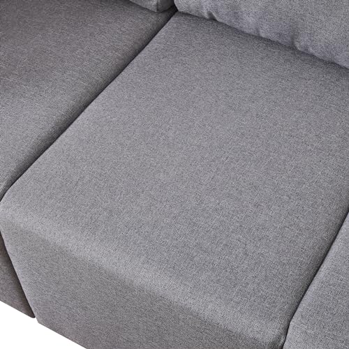 LostCat Murphy Bed with Sofa, Full Murphy Bed with Couch, Wood Murphy Bed Cabinet Bed, Wall Bed Full Horizontal Murphy Bed with Shelves, Hidden Murphy Bed Chest for Guest Bedroom Apartments, White