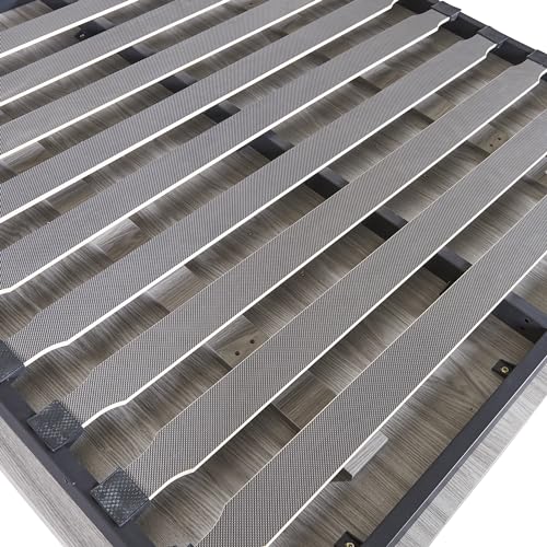 DEYOBED Multifunctional Full Size Murphy Bed with Storage Shelves and Drawers, Solid Wood Platform Bed Wall Bed Cabinet Bed for Guest Room Home Office, Ideal for Small Spaces, Gray