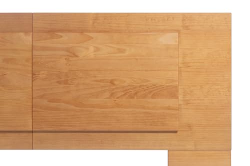 memomad Bali Slim Set: Storage Platform Bed with Drawers + Flat Panel Headboard (Queen Size, Oak Brown Wood)