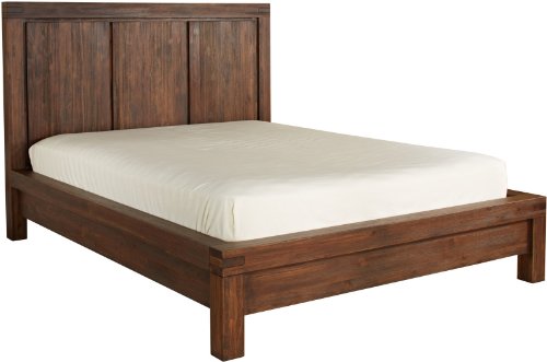 Modus Furniture Solid Wood Platform Bed, King, Meadow - Brick Brown