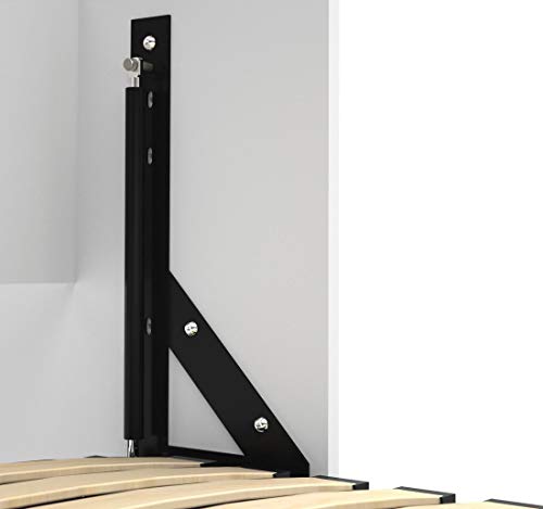 Bestar Versatile Queen Murphy Bed and 2 Closet Organizers with Doors (115W) in White, Sleeping Arrangement and Wardrobes for Multipurpose Room