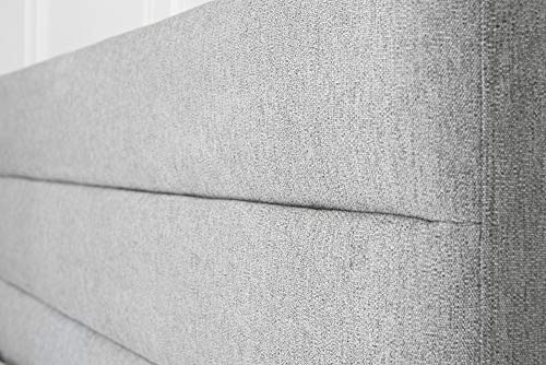 Abbyson Living Contemporary King Size Fabric Upholstered Platform Bed Frame, Gray