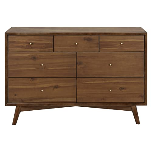 Babyletto Palma 7-Drawer Assembled Double Dresser in Natural Walnut, Greenguard Gold Certified